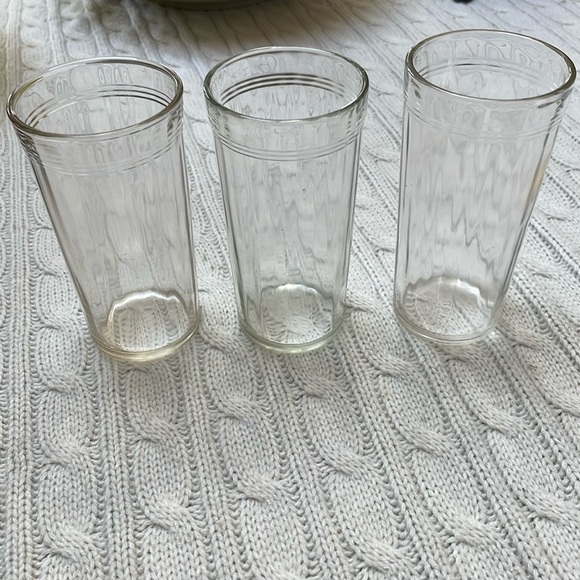 Vtg Anchor Hocking lot of 3 Various Jam jelly juice jars similar yet different - Picture 1 of 7